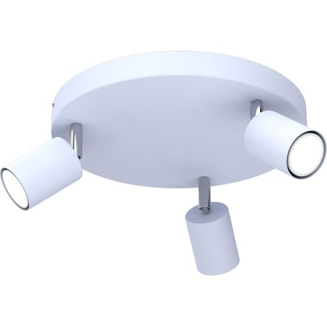 Plafonnier moderne bleu à 3 spots orientables GU10 8W pour intérieur