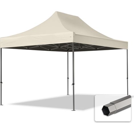 Intent24 – Tonnelle pliante 3x4,5 m en acier galvanisé – Toile PES 750 imperméable – 5 hauteurs réglables – Housse de transport incluse