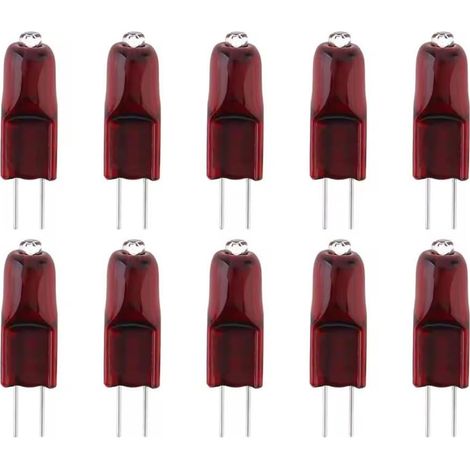 24v,20W Générique 10pcs G4 Lampe halogène Infrarouge,  IR Lampe Chauffage Ampoule Halogène Chauffage Séchage Peinture Quartz (1/5)
