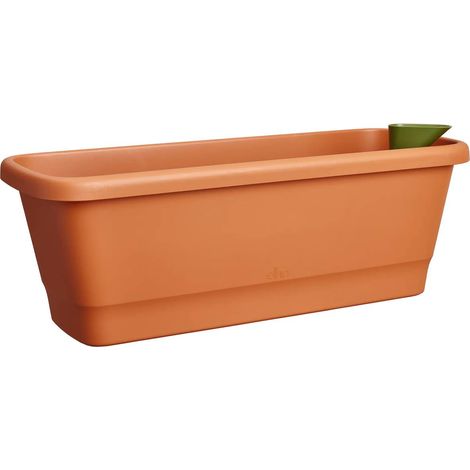 elho® Noa Balkonkasten Terra braun 52 cm mit Bewässerungssystem - Kunststoff (1/5)