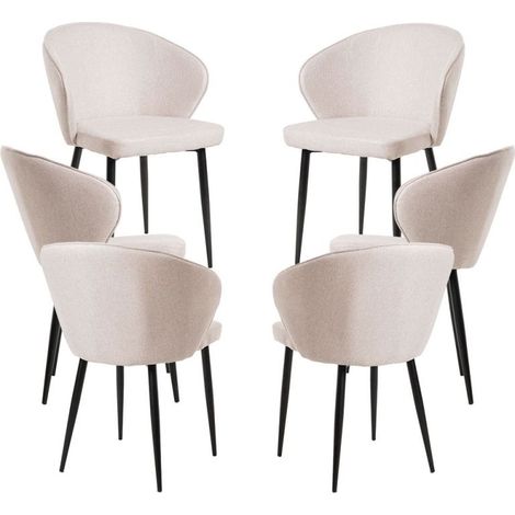 Packs Sillas Comedor - Pack 6 Sillas Zalva Tela - Beige (1/5)
