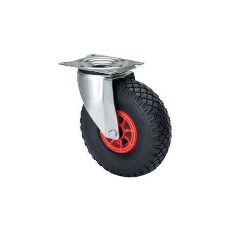 rueda giratora placa 10wl260-rifn poliamix-impinchable eje liso