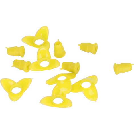 Lot de 30 pièces de rechange en plastique pour mangeoire à oiseaux, motif floral jaune, pour jardin (1/5)
