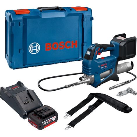 Pompa per grasso a batteria Bosch GFP 18V-10 18 V 10.000 psi + 1x batteria da 5,0 Ah + caricabatterie + XL-Boxx (1/5)
