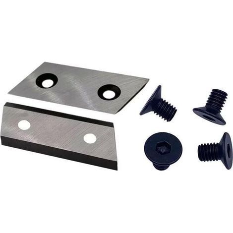 Jwn Lame pour broyeur d'arbres - Accessoires de jardin - Lame de déchiqueteuse d'arbres - Deux lames - Quatre écrous M6 (1/4)