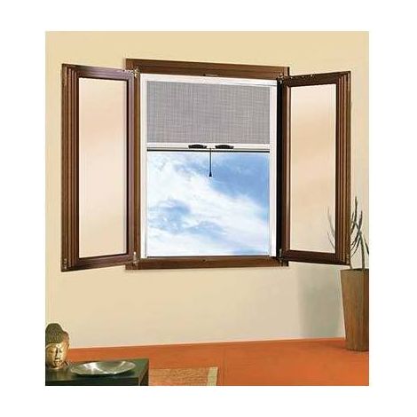 MOUSTIQUAIRE ENROULABLE VERTICALE 140x160 cm - Couleur Bronze