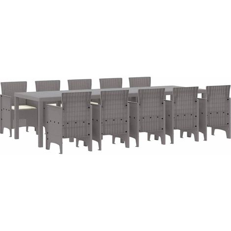 Ensemble de salle à manger pour jardin avec coussin 11 pcs Mobilier de jardin (1/5)