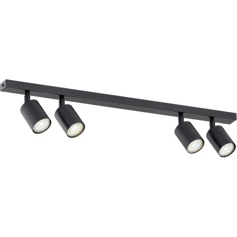 [NEUWERTIG] B-Ware Flash Deckenleuchte Deckenlampe Metall Schwarz 4 Flg Wohnzimmer Beleuchtung