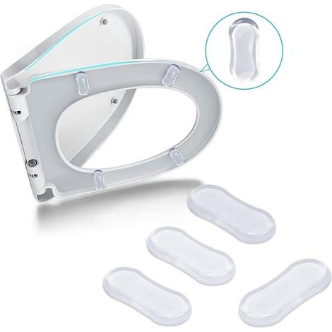 Lot de 6 protège-colles amortisseurs pour toilettes Bidet de salle de bain WATER TRANSPARENT (1/5)