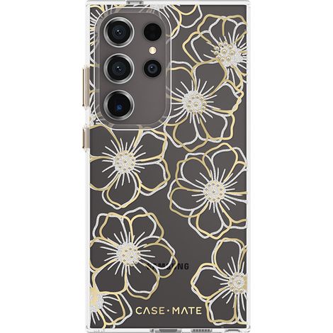 Case-Mate Floral Gems - Custodia per Samsung Galaxy S24 Ultra (Oro) (1/5)