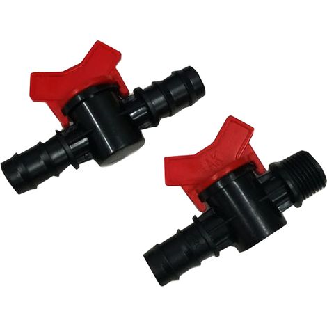 x 16 mm connections + 20 mm threaded valves, for aquariums and filter systems – Allow switching between two circuits, nickel-plated brass, waterproof, for ponds and hydroponics