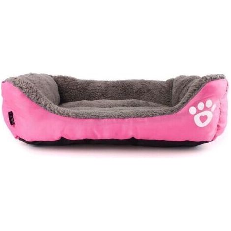 Coussin panier maison hiver chaud pour chien chat animaux rose (1/5)