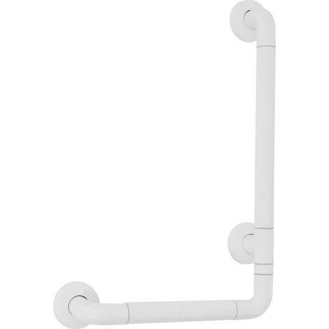 Rutschfester Duschgriff für ältere Menschen, L-förmiger Badezimmer-Haltegriff aus Edelstahl für behinderte Menschen, Belastung 200 kg, 60 x 40 cm, für Toilette, Badezimmer, Badewanne
