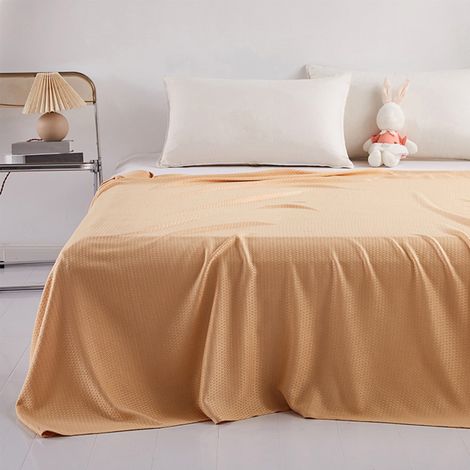 Couverture Rafraîchissante - Coton Et Soie Glacée - 100x90 Cm Ou 100x120 Cm - Pour Enfants Et Adultes - Lavable En Machine - 1 Pièce (1/5)