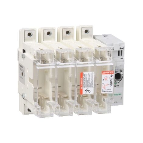 Interruptor seccional FUSIBLE SCHNEIDER 250A, 4 polos, ideal para protección eléctrica.