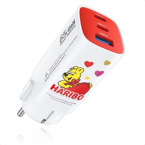 Chargeur USB‑C 65W,3-Ports, Chargeur Rapide,Fiche Schuko (CEE 7/7) PPS et PD 3.0 pris en charge. Pour 17/16/15 Pro Max, S25/S24 et autres appareils. (1/5)