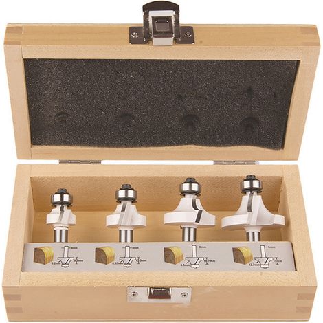Set di 4 frese per legno con gambo da 8 mm - MAKITA D-53534