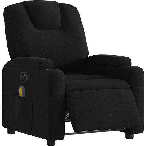 Massagesessel Elektrisch Schwarz Stoff vidaXL915207