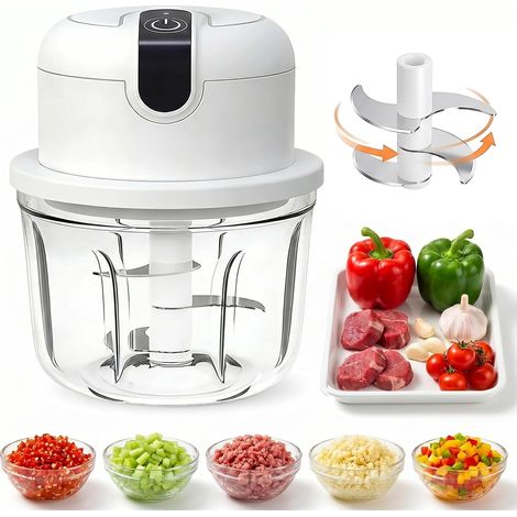 Hachoir de cuisine électrique, mini hachoir à oignon électrique (1/5)