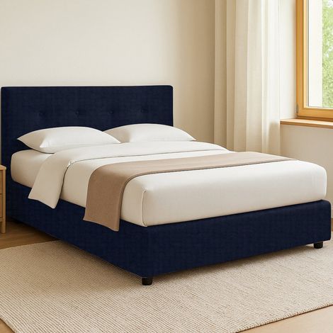 Letto Singolo Chichester, Sfoderabile, Contenitore Made in Italy, Viola Scuro (1/5)