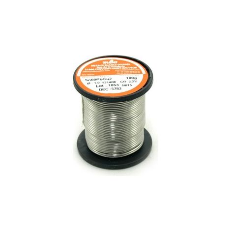 Bobine de trimétal en étain 100gr 1mm. 60/38/2 Mbo 121408