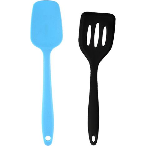 Ustensiles De Cuisine En Silicone - Lot De 2 Mini Spatules Résistantes À La Chaleur Pour Poêles Antiadhésives (1/5)