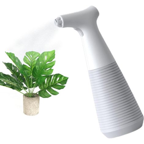 Arrosoir Électrique 900ML, Arrosoir de Jardin à Buse Réglable pour Intérieur et Extérieur, Arrosage, Fleurs, Plantes d'Intérieur, Maison, Appartement, Outils de Jardin (Blanc) (1/5)