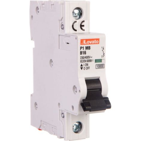 Disjoncteur 1P B 16A 10kA AC P1MB1PB16