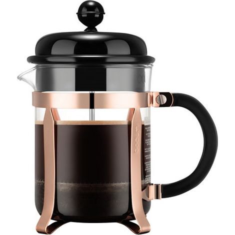 CAFETIÈRE À PISTON 4 TASSES NOIR & CUIVRÉ - CAFFETTIERA BODUM 1263155 (1/2)
