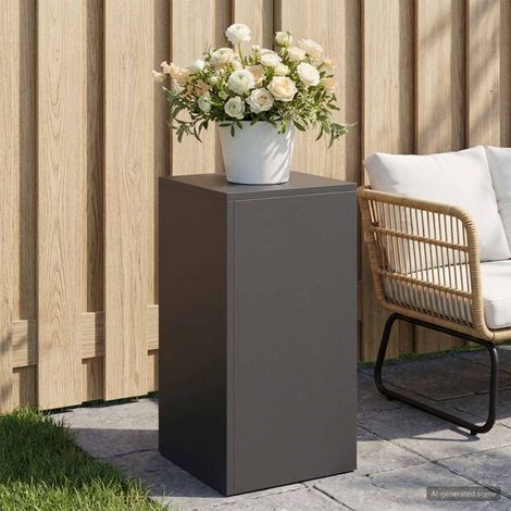 vidaXL Supporto per piante Nero 30 x 30 x 60 cm Acciaio (1/5)