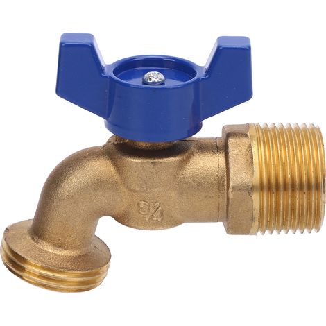 Robinet de jardin laiton filetage mâle G3/4 DN20 sortie d'eau résistant haute température pour tuyau d'arrosage (1/5)