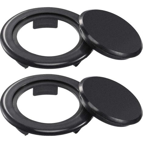 jeux d'anneaux et de bouchons pour trous de parasols de table de patio de 2 pouces, anneau et bouchon pour trous plus épais de taille standard (noir) (1/4)