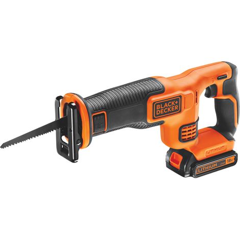 Scie sabre BLACK+DECKER BDCR18E1-QW sans fil - 18V lithium - avec batterie 2,5Ah (1/5)