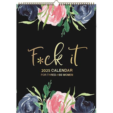 Calendrier mural amusant pour femmes fatiguées, calendrier 2025 à suspendre, avec un design fun pour le bureau et la maison. (1/5)