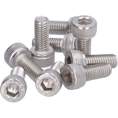 Kit de réparation de connecteurs métalliques à vis à tête cylindrique creuse en acier inoxydable M5 A2-70 (M5x12), 30 pièces (1/5)