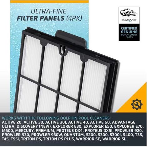 1 Filtre pour Dolphin 9991467-R4 - Pliable, pour Robot Piscine - Alovez (1/3)