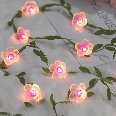 Lampada a energia solare con motivo di glicine e fiori di ciliegio, 3 m, 30 mm, ideale per giardino, camera da letto, con telecomando, perfetta come regalo per matrimoni, compleanni e feste. (1/3)