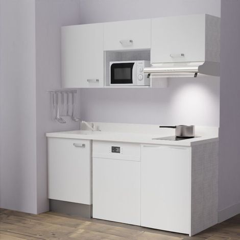 Kochnischen K55L - 180 cm - weiß - Snova - Spüle links (1/5)