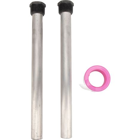 Ortviai Tige d’anode pour chauffe-eau de camping-car – 2 pièces en alliage de magnésium, 19 x 235 mm, filetage 3/4" NPT