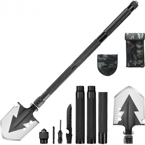 Pelle Pliante, Multifonctionnelle Pelle Pliable 78cm,Pelle avec 3 Combinaisons de Longueurs, Pelle Pliable 180 Degrés, Pelle de Survie pour Camping, Hors Route, Randonnée, Jardin, Chasse (1/5)