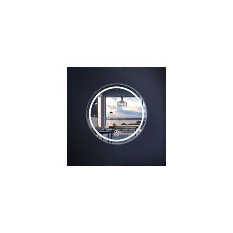 Miroir lumineux de salle de bain rond 40cm – Éclairage LED tricolore – Installation facile sur tout type de mur – Design contemporain (1/5)