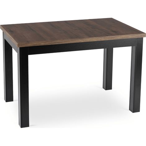 Tavolo rettangolare allungabile 120-160 cm Noce/Nero Loft moderno (1/5)