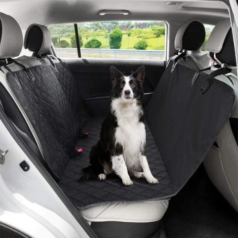 KLVGTIFS PU - Housses de Siège d'auto pour Chien, Housse Protection de Siège d'arrière Tansport Chien en Voiture avec Fenêtre de Visualisation (1/4)