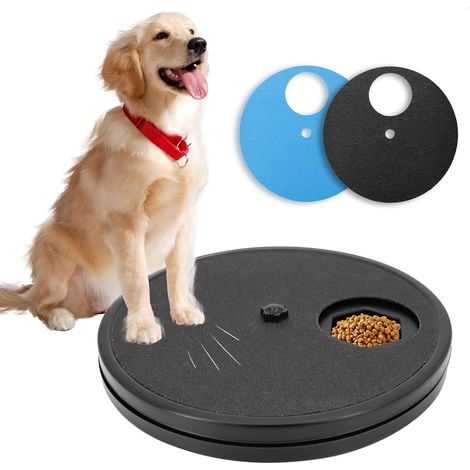 Planche à gratter pour chien - planche à gratter multifonctionnelle avec boîte à collations - Lime à ongles et accessoires de toilette - jeu éducatif anti - compression (noir + bleu) (1/5)