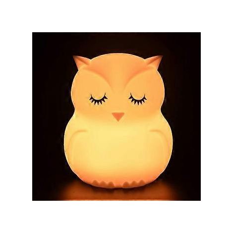 Veilleuse LED, 9 couleurs, rechargeable par USB, lampe à induction, lampe en silicone, lumière d'ambiance, éclairage intérieur, hibou pour chambre (1/5)