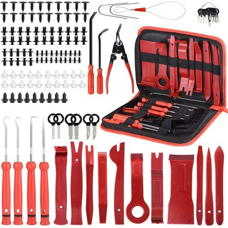 139 Outils de démontage de Garnitures, de Panneaux de Portes de Voiture avec Broches de retenue, Ensemble à Pince et extracteur (1/5)