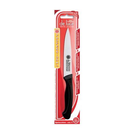 Coltello spelucchino professional de luca manico plt/inox cm 11 (6 pezzi) Deluca