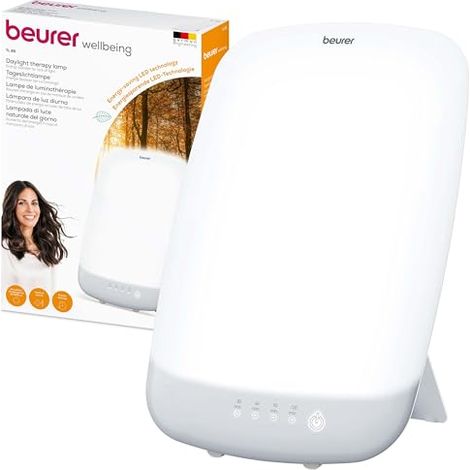 Beurer TL 85 Lámpara de luz diurna, simulación de luz diurna, 14.000 lux de intensidad luminosa, dispositivo médico, para uso en caso de deficiencia de luz, con temporizador