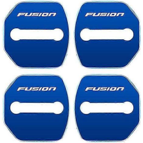 Protections de serrures de porte décoratives et protectrices en acier inoxydable pour Ford Fusion  --style 2 bleu (1/5)