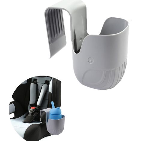 Porte-gobelet gris pour enfant – Compatible avec la plupart des modèles de sièges auto convertibles, poussettes et fauteuils roulants. (1/5)
